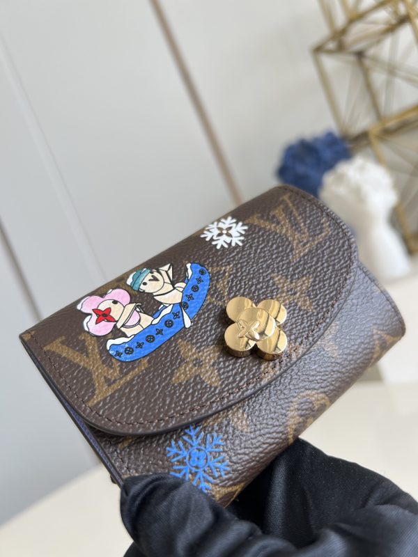 LV M15323 Rosalie Coin Purse Monogram Blue Frost