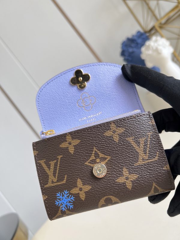 LV M15323 Rosalie Coin Purse Monogram Blue Frost