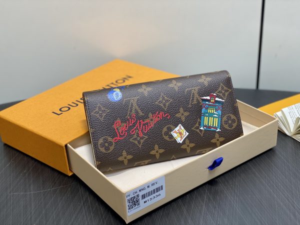LV M15336 Sarah Wallet MonogramIced Gold