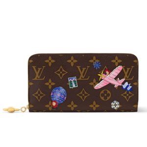 LV M26256 Zippy Wallet Monogram Snowy Pearl