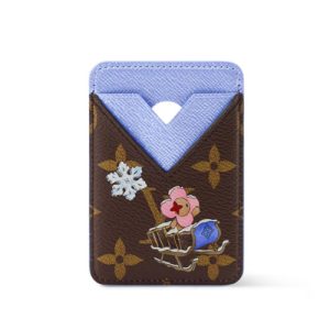 LV M26475 Porte-Cartes Magnet Monogram Blue Frost