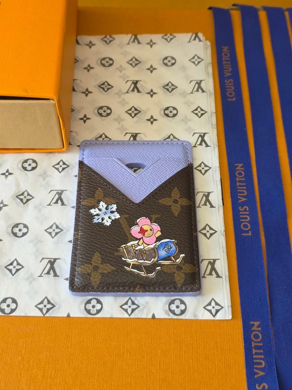 LV M26475 Porte-Cartes Magnet Monogram Blue Frost