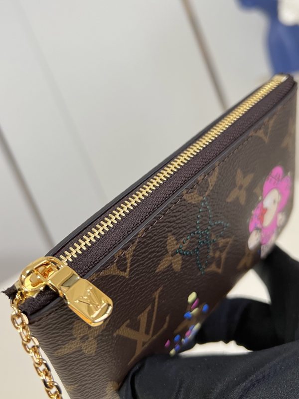 LV M27045 Key Pouch S Frozen Orchid