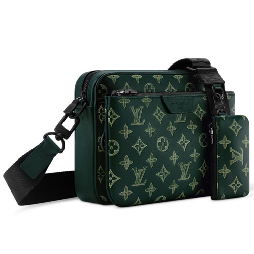 LV M27154 Trio Messenger Forest Green 3 LV M27154 Trio Messenger Forest Green