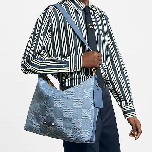 LV N00202 Vagabond Hobo Bag Denim Blue 9 LV N00202 Vagabond Hobo Bag Denim Blue