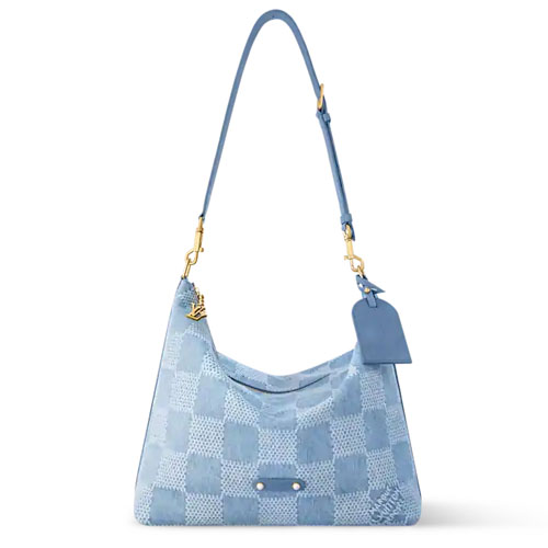 LV N00202 Vagabond Hobo Bag Denim Blue 1 LV N00202 Vagabond Hobo Bag Denim Blue