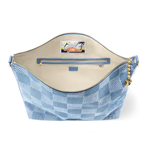 LV N00202 Vagabond Hobo Bag Denim Blue 5 LV N00202 Vagabond Hobo Bag Denim Blue