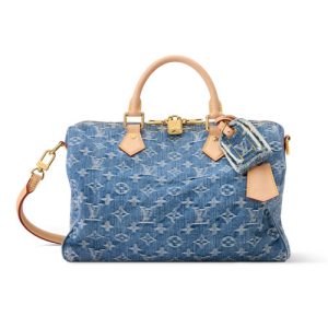 LV M14430 Speedy Soft 30 Blue Denim