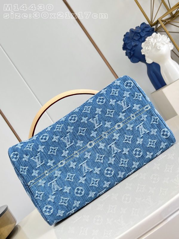 LV M14430 Speedy Soft 30 Blue Denim