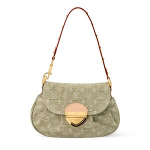LV M27210 Sunset Handbag Khaki Denim