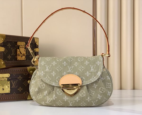 LV M27210 Sunset Handbag Khaki Denim - Image 2