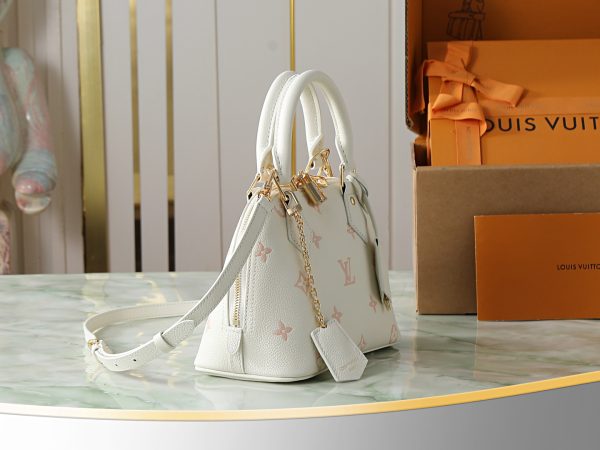 LV M27574 Alma BB Milky White Peach