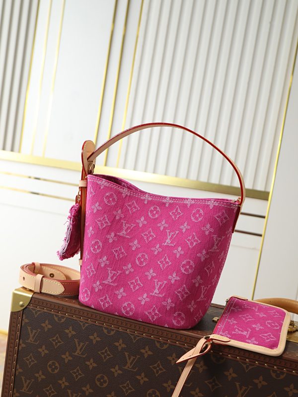 LV M27626 All In BB Fuchsia Denim
