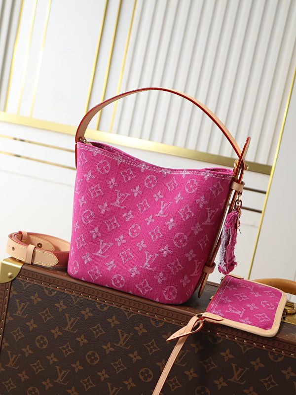 LV M27626 All In BB Fuchsia Denim