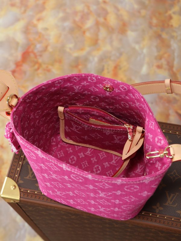 LV M27626 All In BB Fuchsia Denim