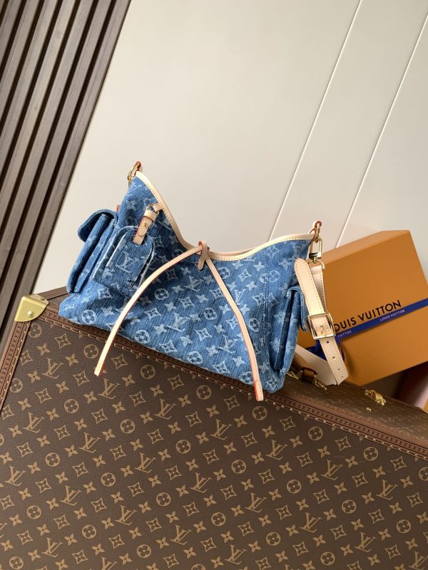 LV M28287 Carryall Cargo PM Blue Denim