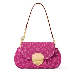 LV M28291 Sunset Handbag Fuchsia Denim