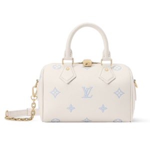 LV M28314 Speedy Bandoulière 20 Milky White Blue