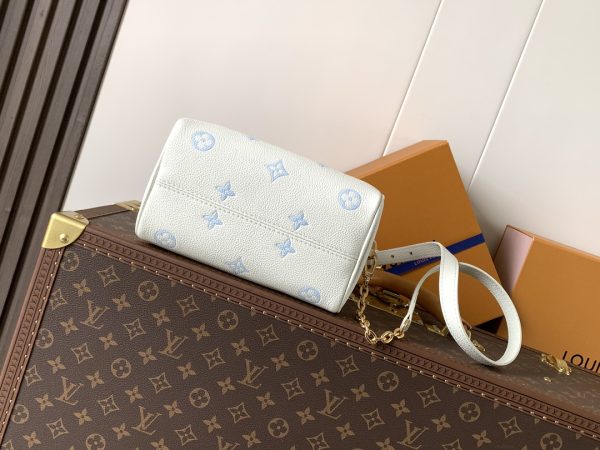 LV M28314 Speedy Bandoulière 20 Milky White Blue