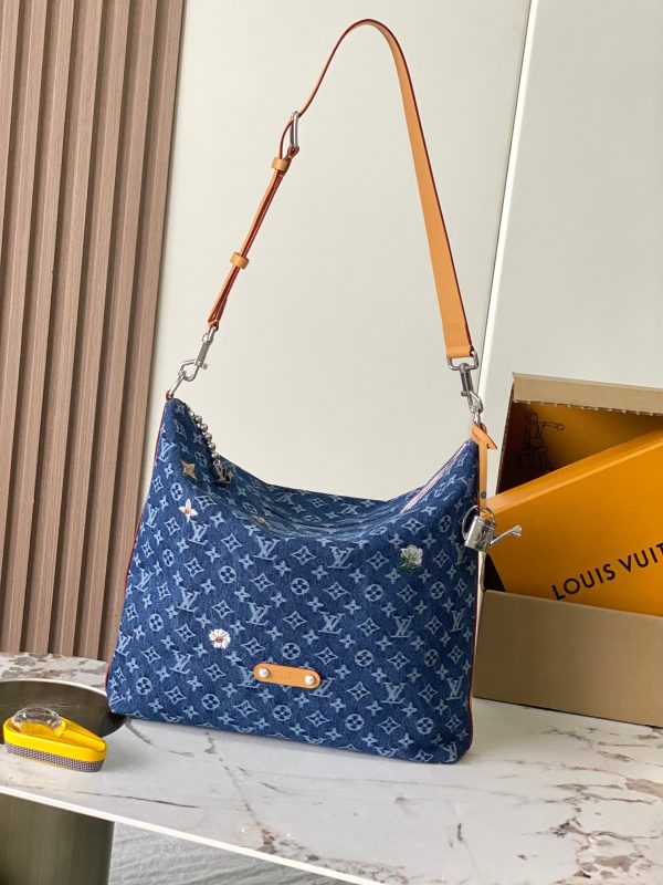 LV M27555 Vagabond Hobo Bag Blue