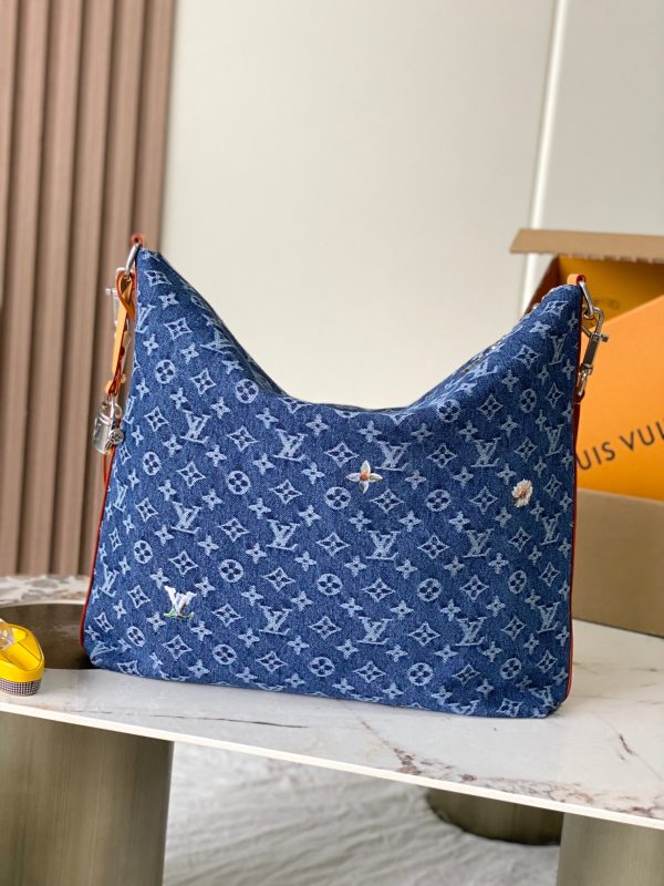 LV M27555 Vagabond Hobo Bag Blue