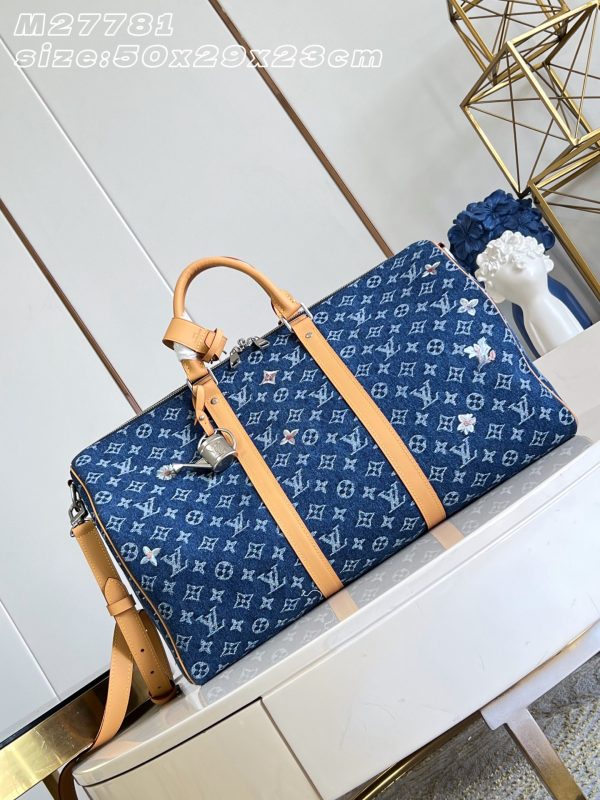 LV M27781 Keepall Bandoulière 50 Blue