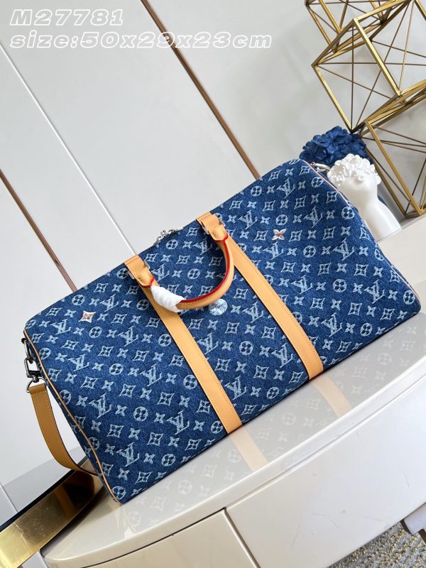LV M27781 Keepall Bandoulière 50 Blue