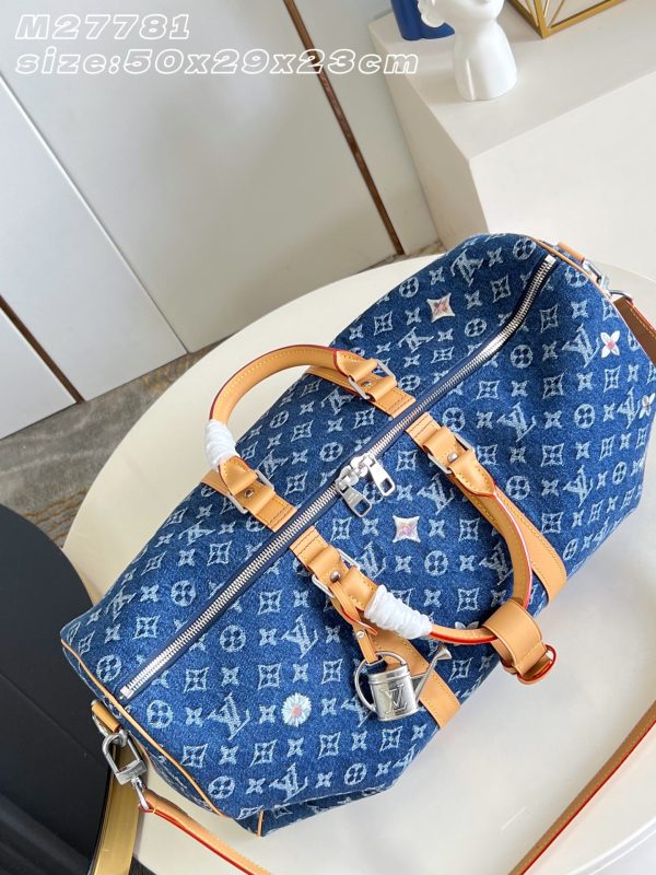 LV M27781 Keepall Bandoulière 50 Blue